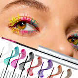 Colorful Slender Mascara Waterproof Fast Drying Curling Eyelashes Multicolor Lashes Makeup Long Lasting Blue Green Cosmetics