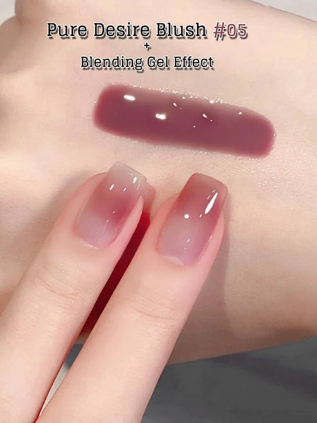 MIANEL 10ML Pure Desire Blush Jelly Gel Nail Polish 2026 New Ice Clear Nude Clear Nail Polish Pink Nails 1-9pcs