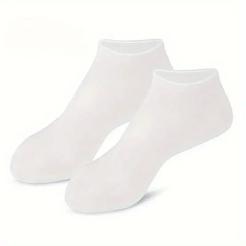 2 Pieces Silicone Foot Care Socks, Moisturizing Protection, Softening Dry, Cracked Heels, Foot Care Tools for Men and Women