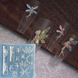 〔CC55〕3D Fruit Silicone Nail Mold Sweet Flower Petals Fairy Nails Templates DIY Nail Art Decor Manicure Template For Nail Charms