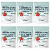 High Absorption Magnesium Bisglycinate Gummies Vegan Raspberry Flavor 60 Count Support Muscle Bone Health Non GMO Gluten Free