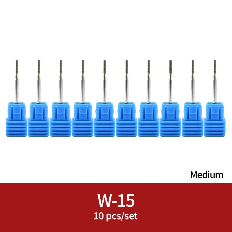 Diamond Ceramic Nail Drill Bits Milling Cutter For Manicure Left Right Rotary Cuticle Files Buffer DIY Nails Accessories Tools