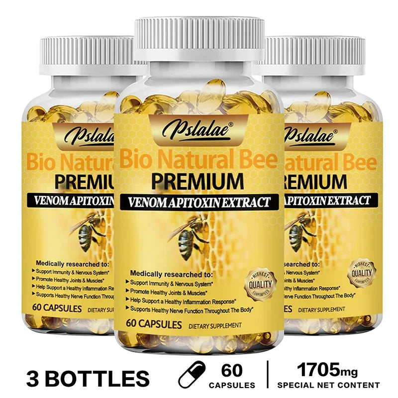 Natural Bee Capsules - Relieves Joint Pain and Stiffness, Promotes Bone Health, for Immunity and Anti-oxidation