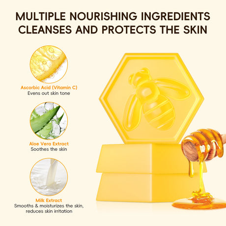 LAIKOU Honey Glow Handmade Soap 20g Smooth Skin Nourishing Gentle Cleansing Daily Body & Face Care