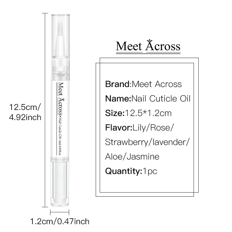 Nail Nutrition Oil Pen Nail Strengthener for Thin Nails And Growth 6 Smells Nail Treatment Cuticle Revitalizer Oil Manicure Nail