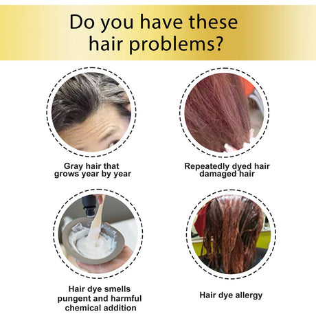 EELHOE Natural Plant Hair Dye Care Coloring Hair Long Lasting Convenient Protection Bubble Plant Hair Dye Shampoo Foam 10Pcs/Box