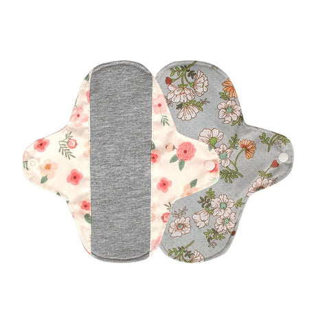 AIO Washable Cotton Printed Panty Liner Regular Flow Menstrual Pads Graphene Cloth Tampons Urinary Incontinence Sanitary Pads