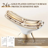 ANLAN Dual Polar Neck Beauty Device with 24K Gold Anti-aging Remove Double Chin Facial Lifting 5 Color LED Warm Facial Massager