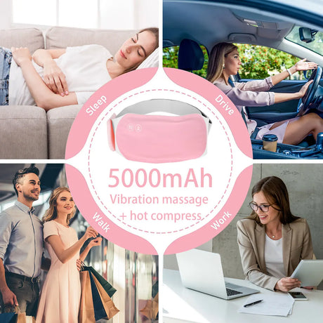 Heating Pad for Period Cramps Portable Cordless Heating Pad for Menstrual Cramps Pain Relief Heating Abdomen Warmer Xmas Gifts
