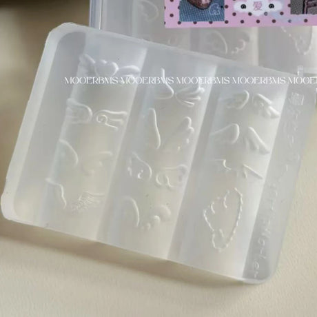 Cute Wings Nail Art Silicone Mold 3D Angel Wings Design Molds Reusable Clear Manicure Template DIY Charms Gel Wings Wedding