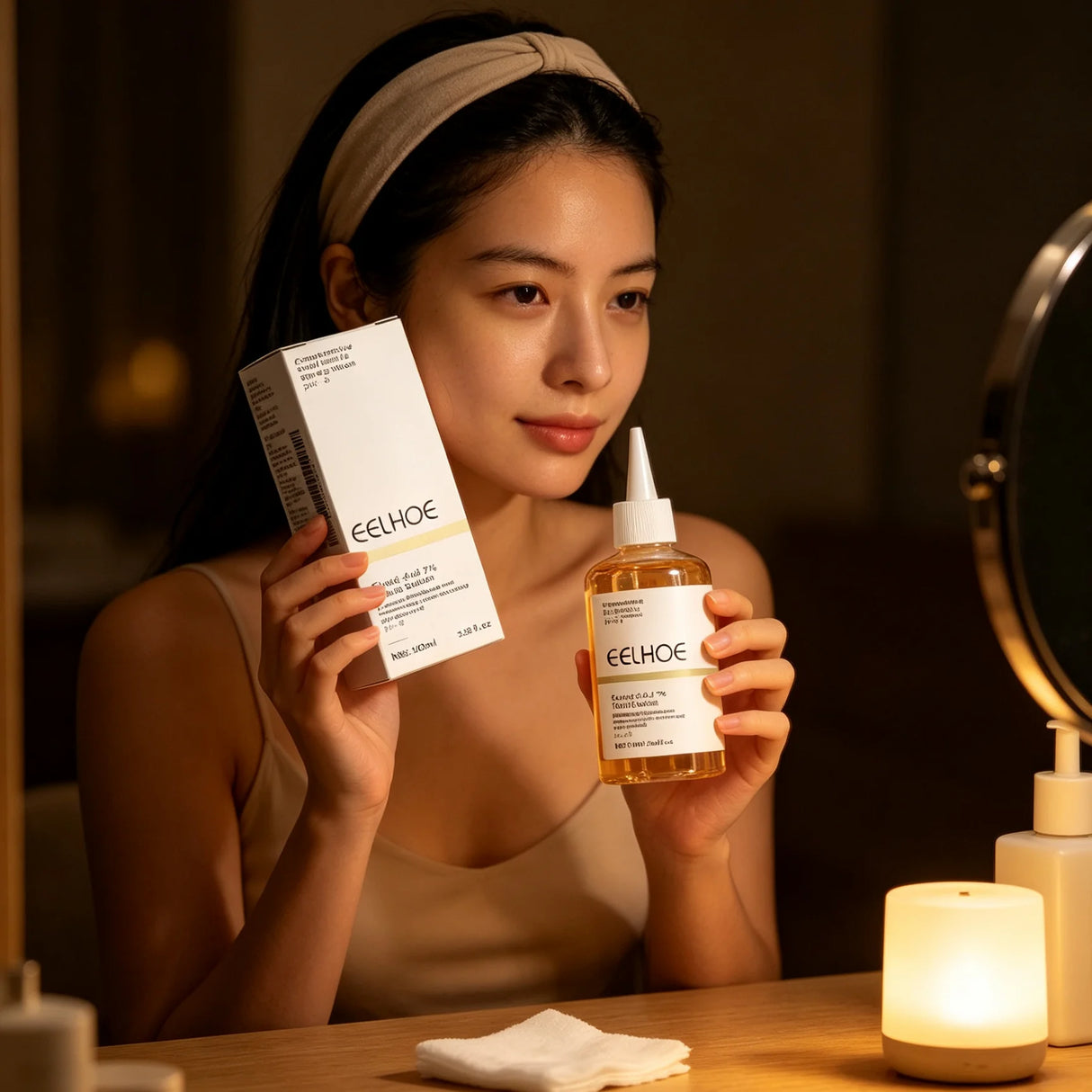 EELHOE Glycolic Acid 7% Exfoliating Toning Solution Oil Control Glow Skin Care Moisturizing Facial Toner Pore Refining Serum