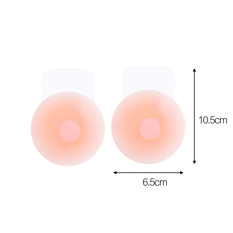 Women Lift Up Invisible  Reusable Self Adhesive Silicone Breast Lift Tape Nipple Cover Chest Paste Push Up Party Dress Bras
