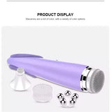 Multifunction Warm Facial 4 in 1Cleaning Brush Electric Face Washing Instrument 56℃ Face Massager Eye Face Cleaning Anti-Aging