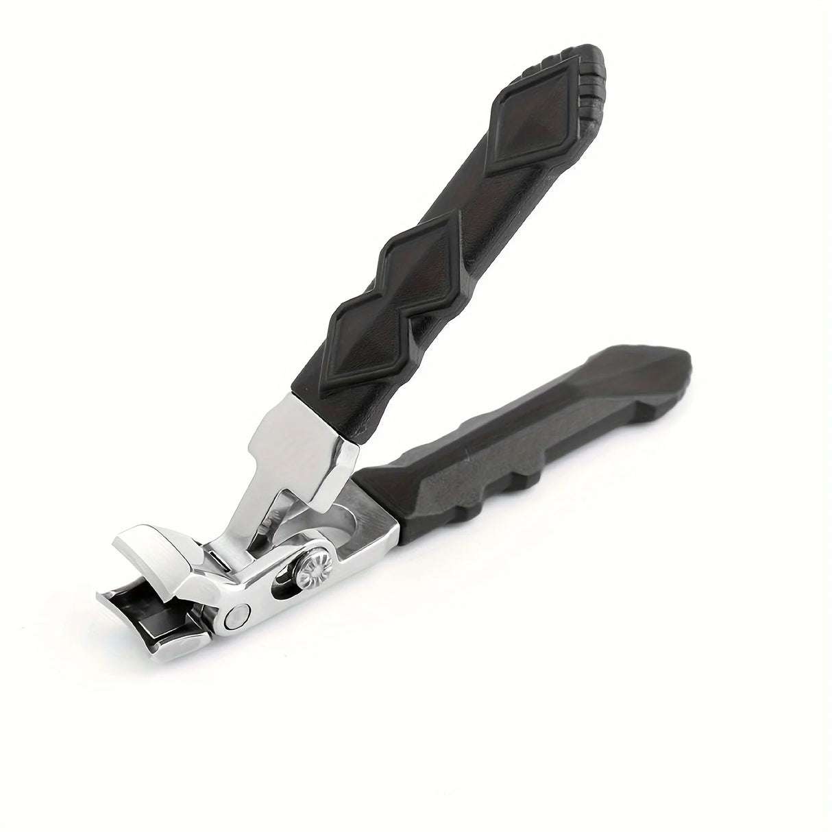 Professional Stainless Steel Toenail Clippers for Seniors, Wide Jaw, Angled Head, Concave Blade