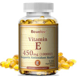 Bcuelov Vitamin E 1000 IU 450mg - for skin, hair, circulatory health, immune system support - antioxidant supplement