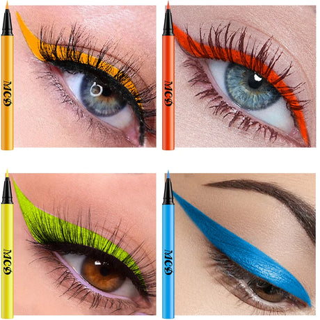 8Colors Liquid Eyeliner Neon Colored Pen Waterproof Uv