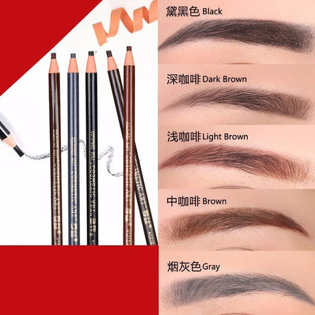 2pcs Waterproof Long Lasting Eyebrow Pencil for Eyebrow Permanent Makeup Tattoo Stereotypes Pen Eyebrow Enhancer
