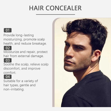 Men Hair Waterproof Concealer Hairline Shadow Root Cover up Repair Forehead Makeup Durable Hair Concealer Liquid Cream 50g