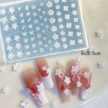〔CC55〕3D Fruit Silicone Nail Mold Sweet Flower Petals Fairy Nails Templates DIY Nail Art Decor Manicure Template For Nail Charms