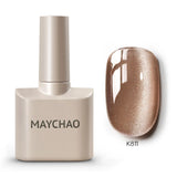 MAYCHAO Cherry Red Gel Nail Polish 12ml Glossy Semi Permanent Soak Off UV LED Frosted Gel Nails Base Painting Varnish