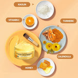 1/3PCS Turmeric VitaminC Clay Mask  Deep Cleansing Facial Improves Dark Spots  Hydrating Skin Care Tightens Skin Evens Skin Tone