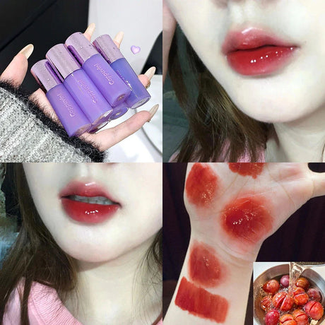 Water Light Lip Gloss Purple Mulberry Mirror Glass Glaze