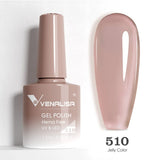 VIP5 Venalisa Nail Gel Polish Jelly Color HEMA/TPO FREE Nude Pink Semi Permanent Soak Off UVLED Gel Polish Sparkle Gel Varnish