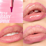 Plush Lip Brush Head Cherry Red Lip Liner Lip Contour Tint Lipstick Pencil Waterproof Velvet Brown Matte Lipliner Pencil Makeup