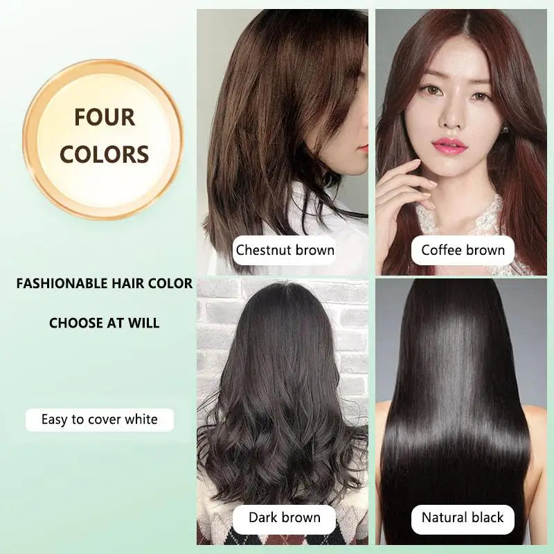30ML/Bag Bubble Hair Dye Shampoo 3 in 1 for Women/Men, Natural Plant Hair Color for Gray Hair Coverage,Nourishing Root Touch-up
