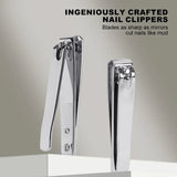 Nail Clippers Professional Metal Nail Cutter Nail Trimmer Fingernail Cutters with Nail File Sharp Manicure Tools For Adult Women