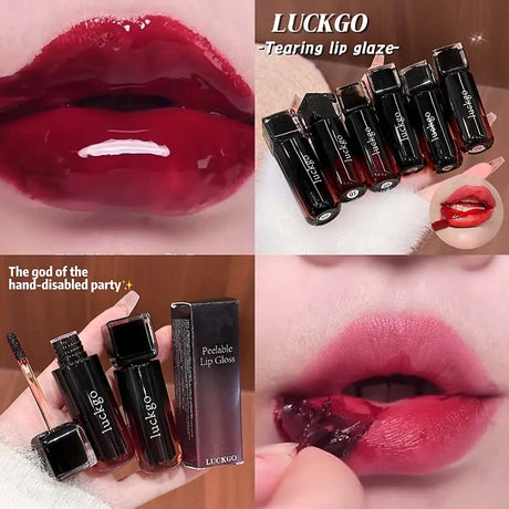 Chocolate Brown Peel Off Lip Stain Waterproof Makeup Matte Khaki Orange Liquid Lipstick Nude Black Tattoo Lips Tint Cosmetic