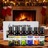 2026 Christmas Pure Lemon Sweet Orange Eucalyptus Lavender Peppermint Rosemary 6Pcs/Set Massage Aromatic Essential Oil Set Gift