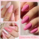7pcs Gel Nail Polish Set HEMA Free Pink Red Glitter Semi Permanent Soak Off UV Gel Varnish Nail Art Decoration Nail Supplies DIY