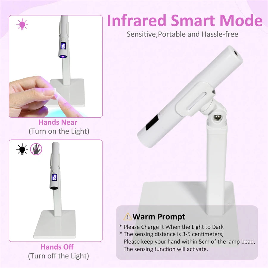 Sun Uv Led Nail Lamp Rechargeable Professional Mini Nail Dryer Uv Light Flash Cure Gel Nail Lamp Cordless For Nails Art/Uv Resin