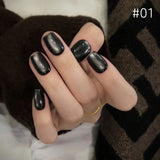 12ml 1-21pcs Brown Gold Cat Eye Gel Nail Polish Hot Selling Winter Whitening Magnet Gel Polish Gold Nails Nail Supplies Nail Art