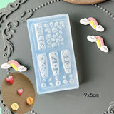 〔CC55〕3D Fruit Silicone Nail Mold Sweet Flower Petals Fairy Nails Templates DIY Nail Art Decor Manicure Template For Nail Charms