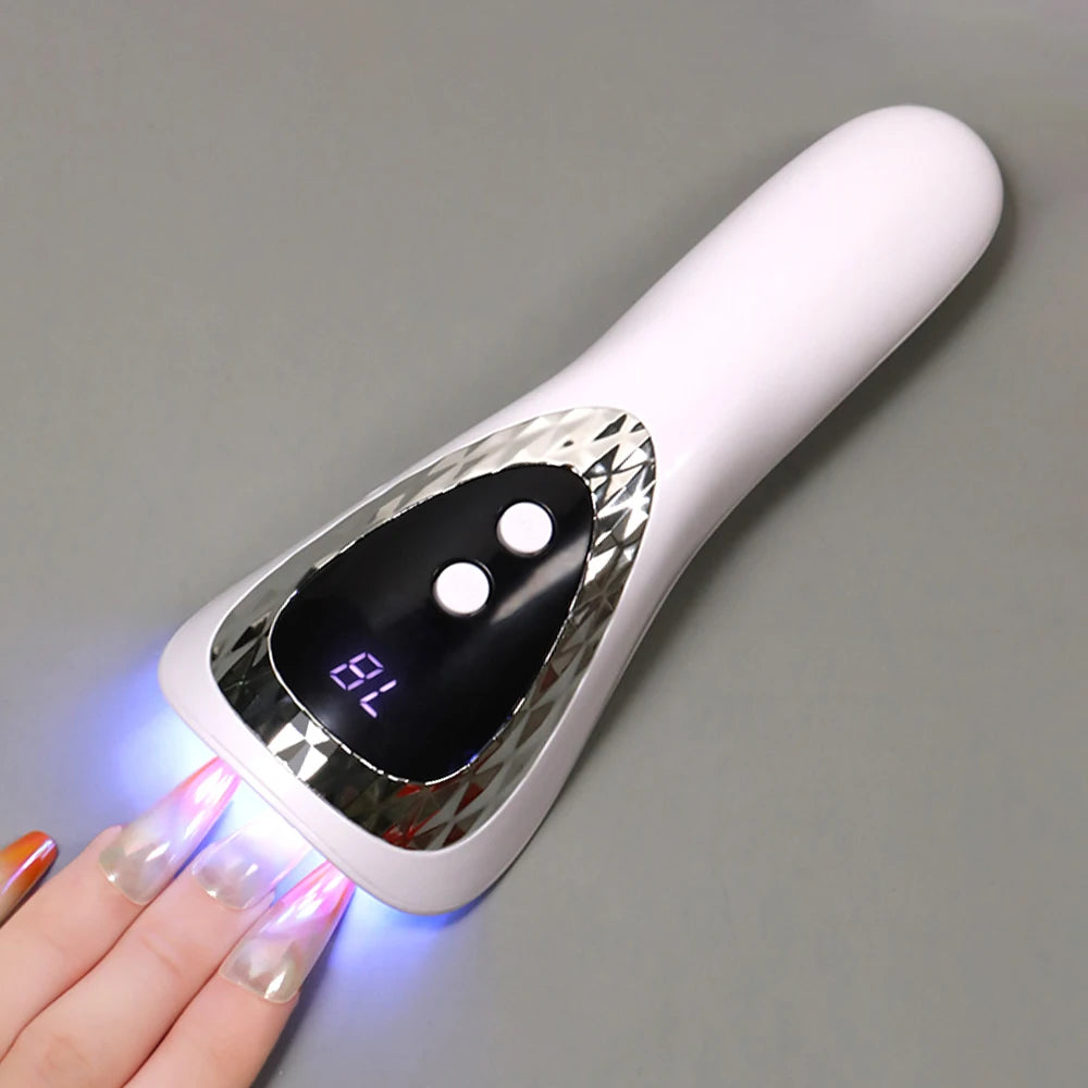 Handheld UV LED Nail Lamp USB Rechargeable Mini Manicure Lamp Nail Dryer With 5 Lamp Beads Quick Drying Gel Nail Polish