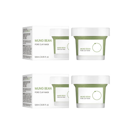 Mung Bean Pore Clay Mask 120ml - Deep Cleansing Face Mask for Blackhead Removal, Skin Brightening & Pore Minimizing