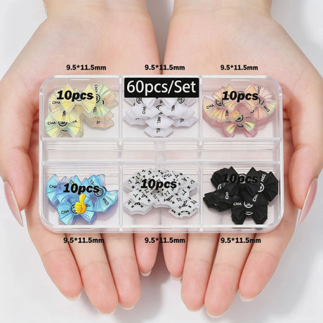 30/60pcs/Box 3D Luxury Metal Nail Art Decorations Alloy Shiny Rhinestones Pearl Gems Zircon Diamond Charms DIY Nail Accessories