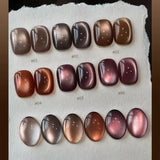 12ml 1-21pcs Brown Gold Cat Eye Gel Nail Polish Hot Selling Winter Whitening Magnet Gel Polish Gold Nails Nail Supplies Nail Art