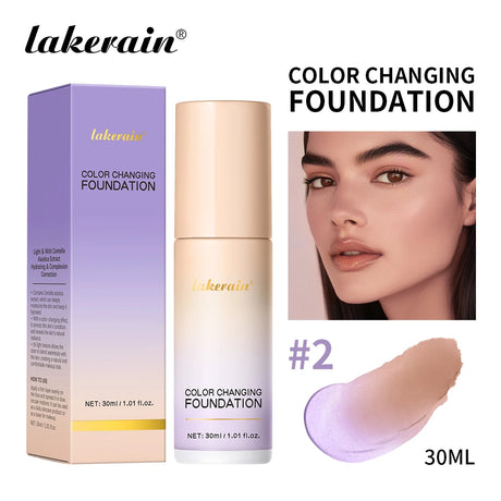 Waterproof Color Changing Liquid Foundation Centella Korean High Coverage Foundation Cream For Face Base Makeup