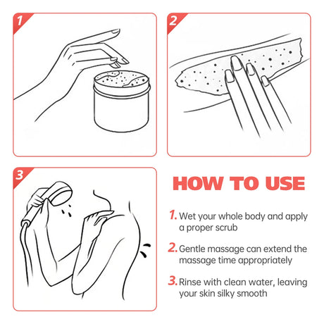 200g/7oz Himalayan Scrub Natural Exfoliating Salt & Body and Face Souffle Helps with Moist Cleansing and Exfoliation