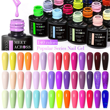 7pcs Gel Nail Polish Set HEMA Free Pink Red Glitter Semi Permanent Soak Off UV Gel Varnish Nail Art Decoration Nail Supplies DIY