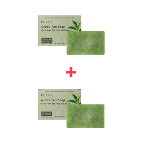 Eelhoe Green Tea Bath Soap Keep Moisturizing Dryness Removing Exfoliate Deeply Wash Reduce Dark Hand Made Body Nourishing Soaps