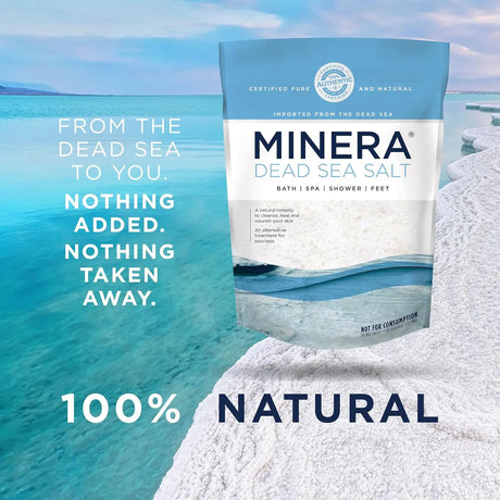 Dead Sea Salt for Bath & Soaking, Fine Grain, 2 lbs, 100% Pure & Natural, Fast-Dissolving, Unscented, Skin-Nourishing