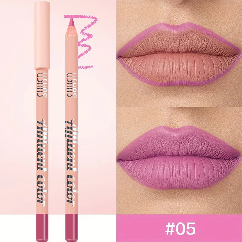 8 Colors Waterproof Lip Liner Pencil Long Lasting Sexy Dark Red Pink Matte Lipstick Pencil Natural Lipliner Pen Red Contour Tint