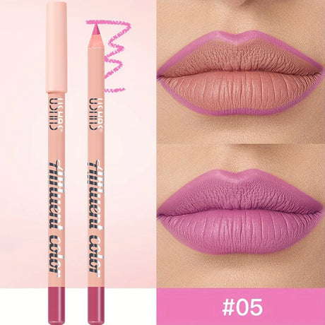 8 Colors Waterproof Lip Liner Pencil Long Lasting Sexy Dark Red Pink Matte Lipstick Pencil Natural Lipliner Pen Red Contour Tint
