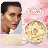 3D Rose Petal Blush Highlights Natural Makeup Brightening Cheek Long Lasting Waterproof Matte Highlighter Shimmer Blusher Makeup