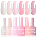 VIP5 Venalisa Nail Gel Polish Jelly Color HEMA/TPO FREE Nude Pink Semi Permanent Soak Off UVLED Gel Polish Sparkle Gel Varnish