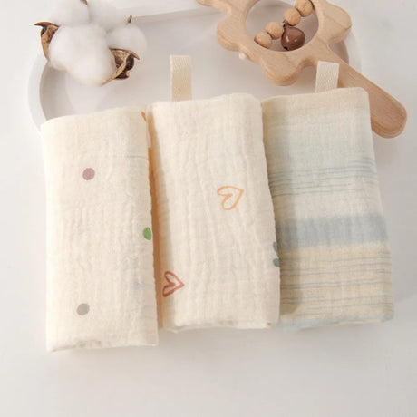 3/5Pcs 6-Layer Pure Cotton Baby Cotton Washcloth Soft Gauze Cotton Newborn Burp Cloth Absorbent Baby Towels Square Towels